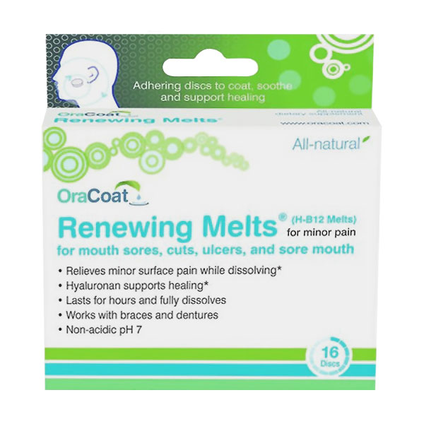 OraCoat Renewing Melts (H-B12 Melts) for Mouth Sores - 16ct